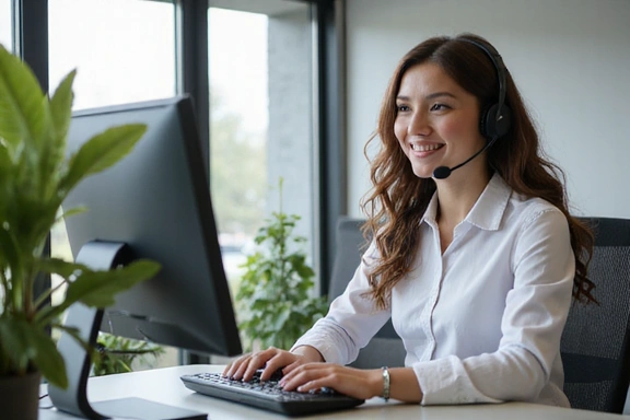 A friendly customer service representative ready to help