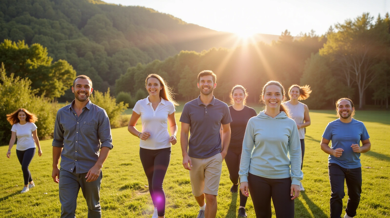 Healthy individuals in a natural setting